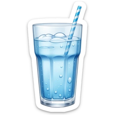 GLASS WITH FIZZ WATER WITHOUT STRAW sticker