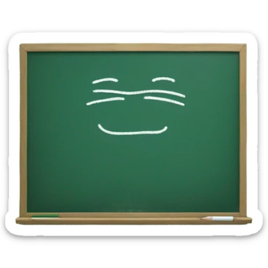 green  Board with chalk writing sticker