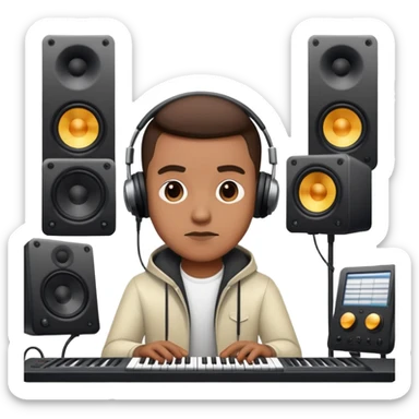 music producer learning sticker