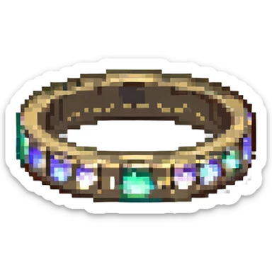 wedding ring pixel art style sticker