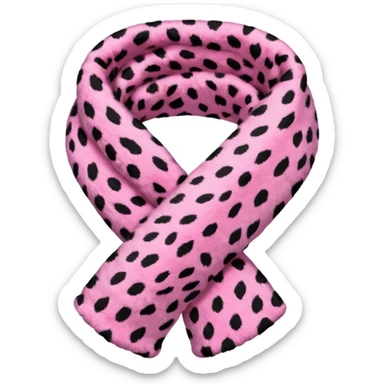 Pink leopard muffler sticker