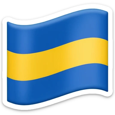 Bandera de tres líneas Ariba azul medioverde abajo amarillo  sticker