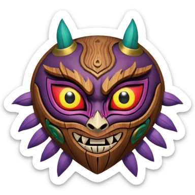majoras mask mixed with the questioning face sticker