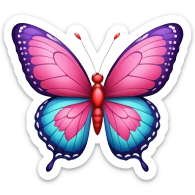 butterfly with heart sticker