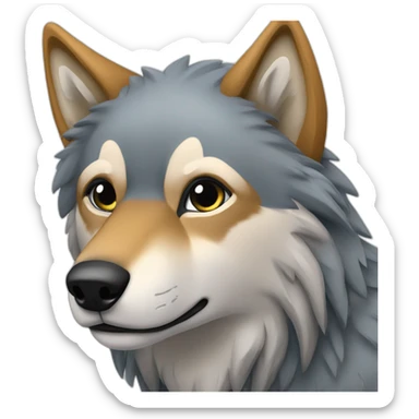 loup avec des ailes sticker