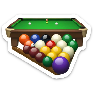 Snooker rack, balls in triangle  sticker