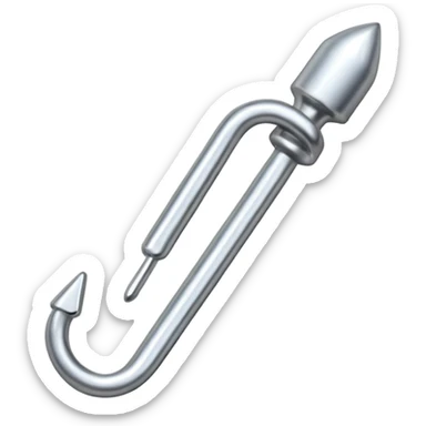 open safety pin with pointed end sticker