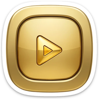 gold playbutton sticker