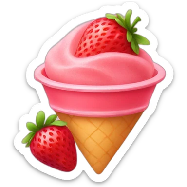 strawberry sorbet sticker