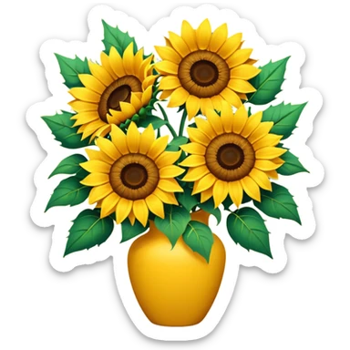 A bouquet of Sunflowers sticker