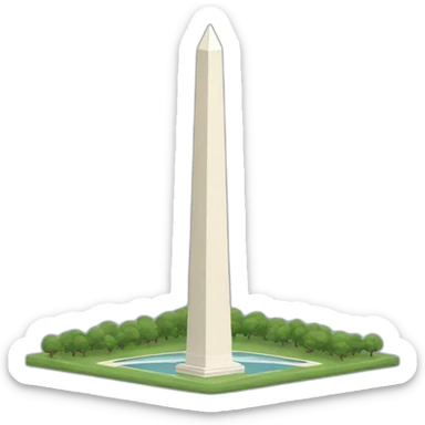 Washington monument sticker