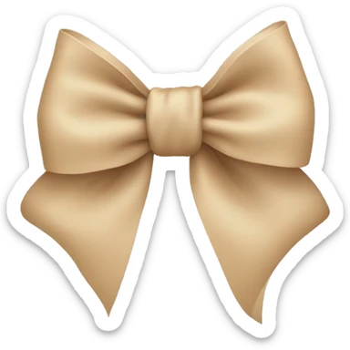 Beige bow  sticker