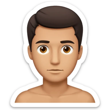 A handsome guy looks bold and brash sticker