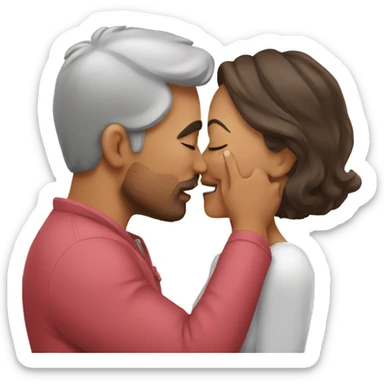 Big kiss from husband to wife sticker