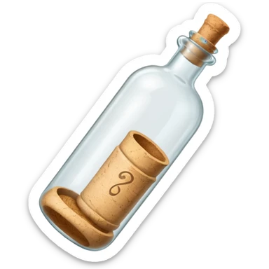 A sea Message Bottle, big sticker