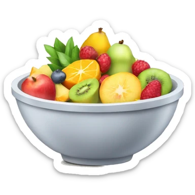 Fruit salad bowl sticker
