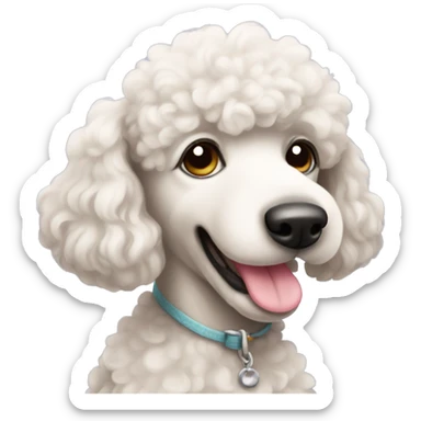 Cute poodle  sticker