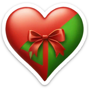 A Christmas heart  sticker