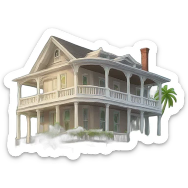Gay home island mansion  sticker
