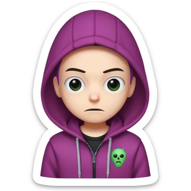 Joe Bart the YouTuber wearing a Gir from invader Zim hoodie. sticker