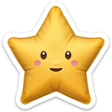 star shaped pillow  sticker