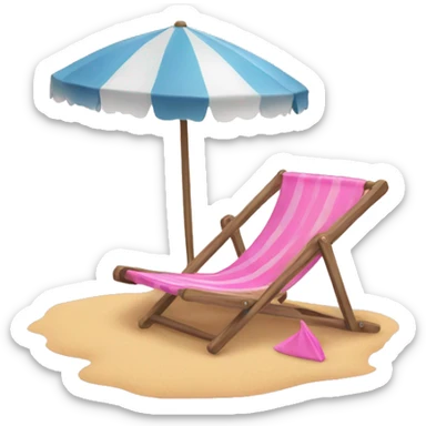 Pink beach sticker