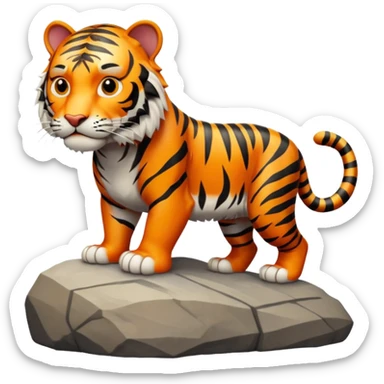 Tigre adulto feroz con la cara mas real no de caricatiraen la cima  sticker