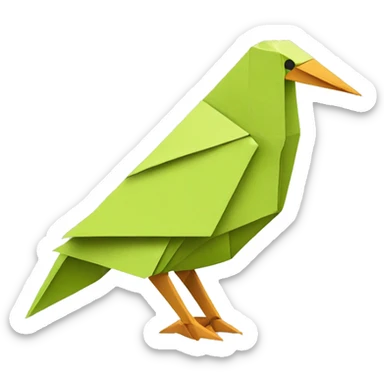 origami bird sticker
