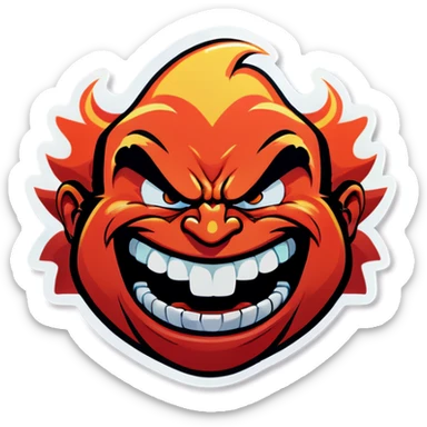angry laughing sticker