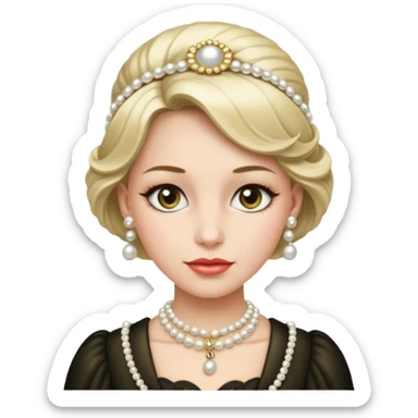 Old Money woman sticker