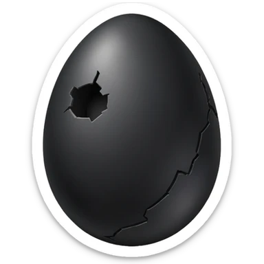 black egg cracked  sticker