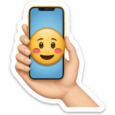 Create an emoji of a hand lifting a phone to answer a call."
 sticker
