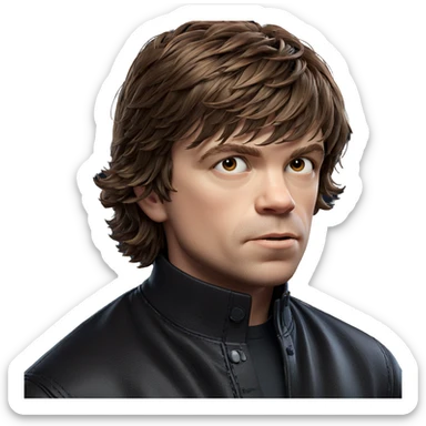 brown-haired boy portrait close-up sticker