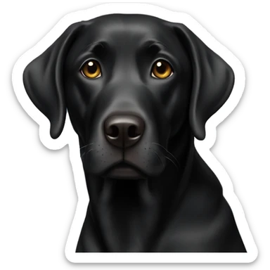 Black lab sticker