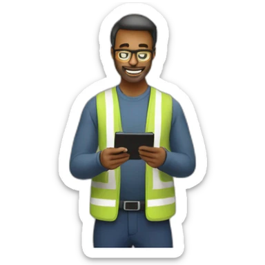 a man doing stock audit in a warehouse using barcode scanner sticker