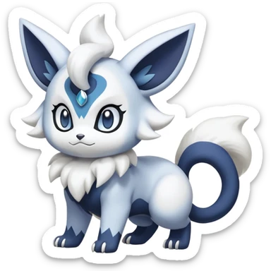 Meowstic-Absol-Cinccino-Pokémon-Fakémon-hybrid-creature (full body) sticker
