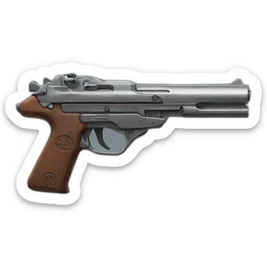 Gun to head while smiling sticker