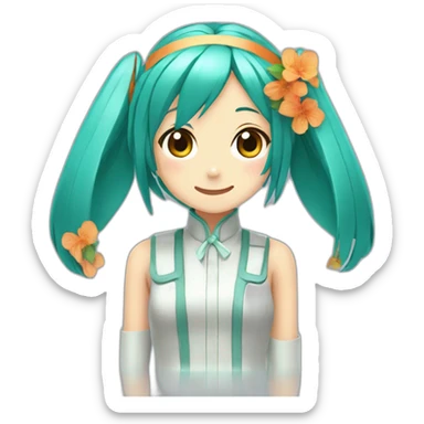 Hatsune miku as ginger sticker