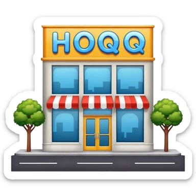  shop with the word HQ in the sign sticker