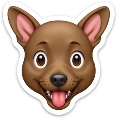 Xoloitzcuintle Dog derpy expression with tongue sticking out sticker