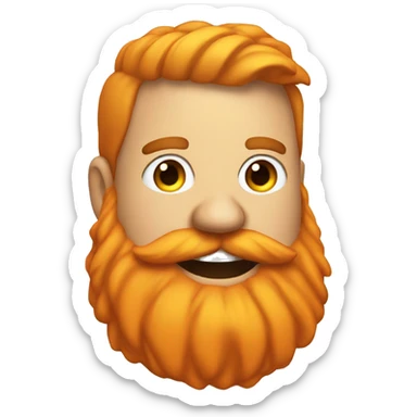 Orange beard but fat and streamer/gamer  sticker