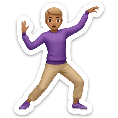 bailando en un fondo verde sticker