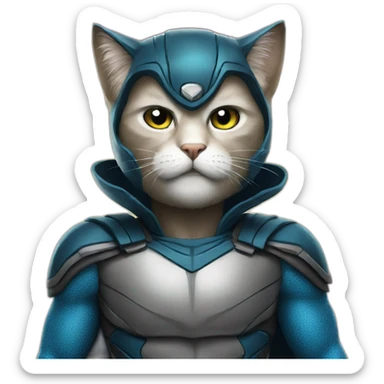epic-cat-superhero sticker