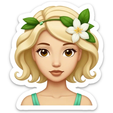 Jasmin flower beautiful finish sticker