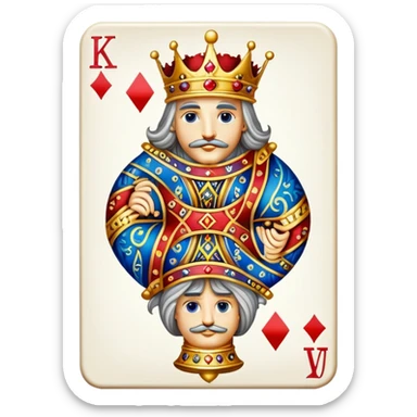 king of diamonds playing card sticker