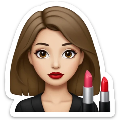 CHEVEUX UN PEU PLUS FONCER AVC DU MAQUILLAGE sticker