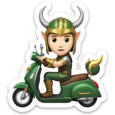 loki god drive scooter sticker
