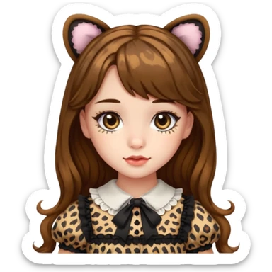 Leopard lolita dress sticker