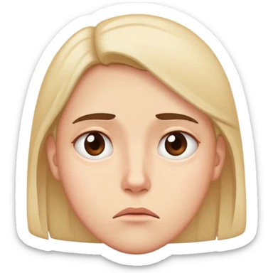 Side eye and tired face with a sigh sticker