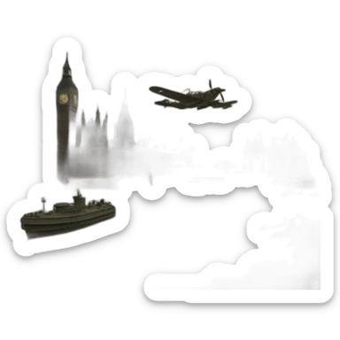 world war II london raid sticker